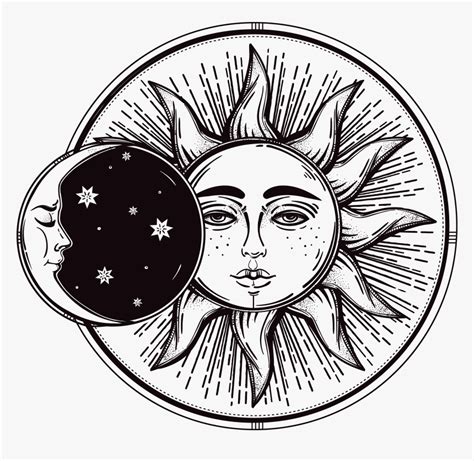 sun and moon clipart black and white|Sun Moon Clipart Images .